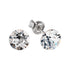 Sudraba auskari "Klasika" ar Swarovski™ kristāliem